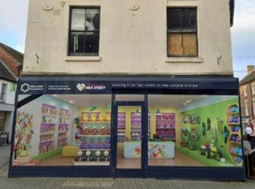 A photo of 2 walker street with a graphic overlaid to show intended changes