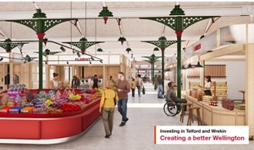 An artist's impression of how the inside of the market will look.