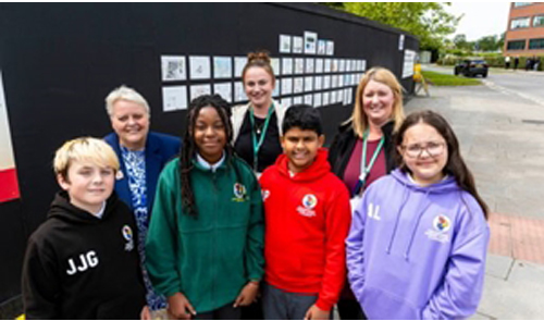 School pupils make artistic impression at Telford College's Station Quarter site
