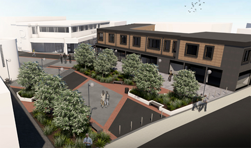 An illustration of the proposed regeneration of Oakengates Town Centre