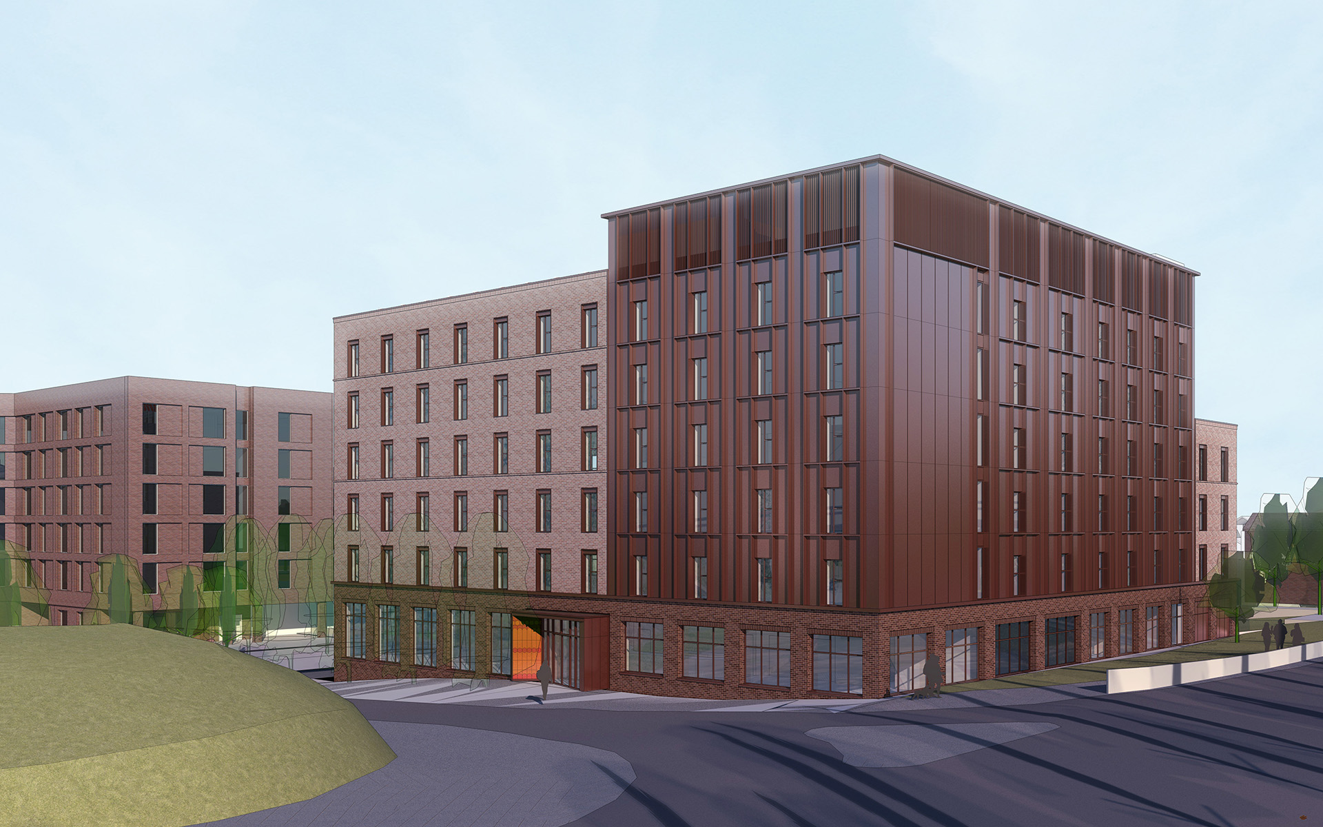 An artist's impression of the new hotel on the Station Quarter site