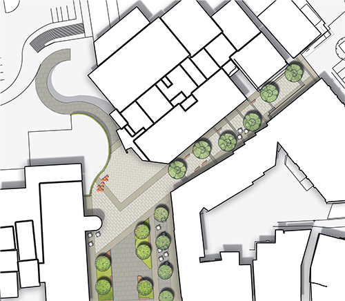 A plan of the development site