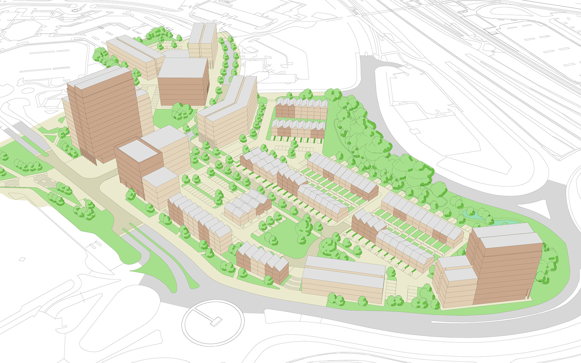 An artist's impression of the new Station Quarter site