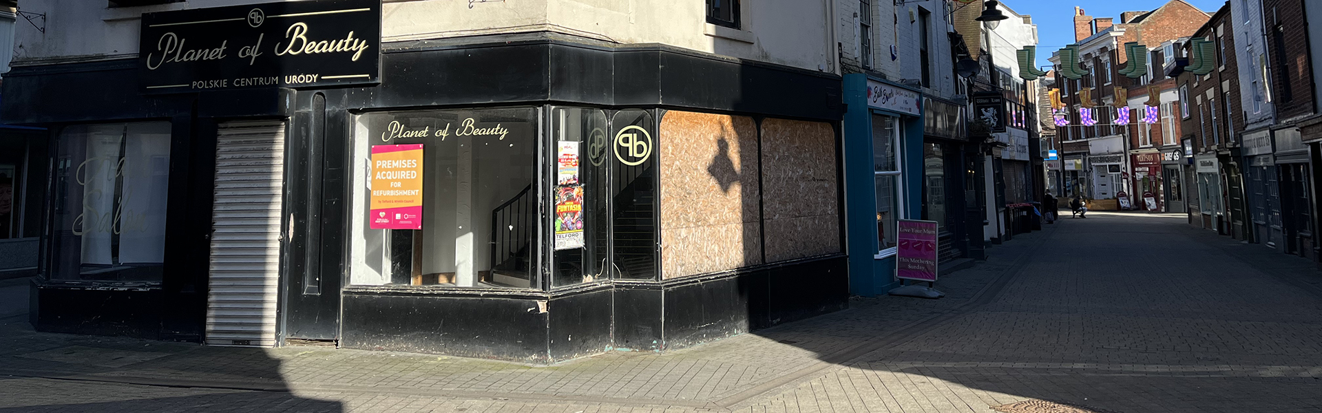 A photograph of buildings in Wellington Town Centre